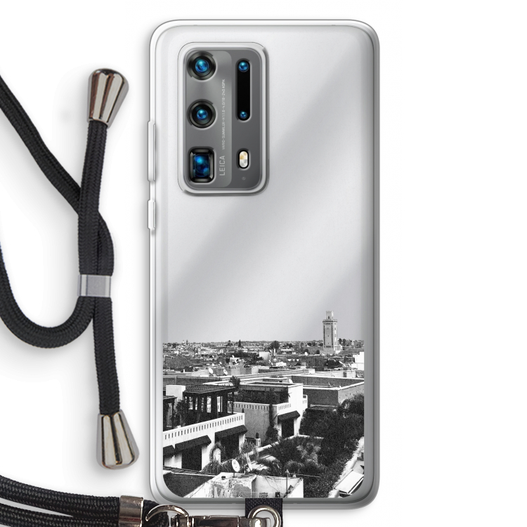 Marrakech Skyline : Huawei P40 Pro Plus Transparant Hoesje met koord