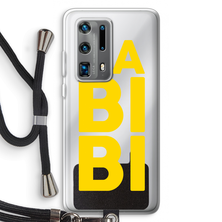 Habibi Majorelle : Huawei P40 Pro Plus Transparant Hoesje met koord