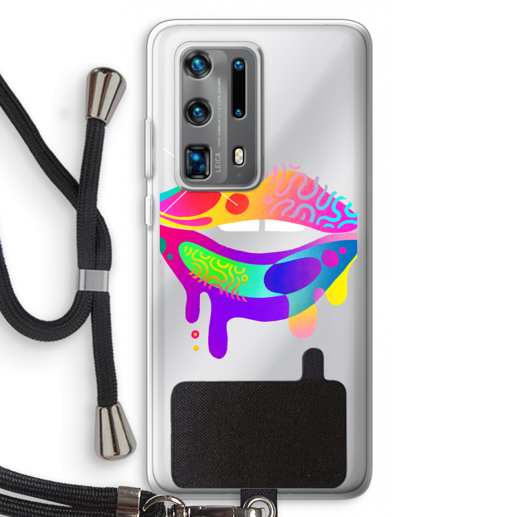 Lip Palette: Huawei P40 Pro Plus Transparant Hoesje met koord