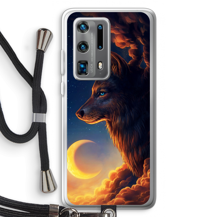 Night Guardian: Huawei P40 Pro Plus Transparant Hoesje met koord