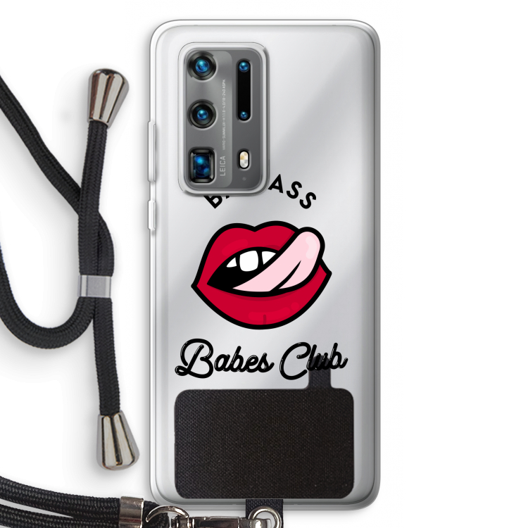 Badass Babes Club: Huawei P40 Pro Plus Transparant Hoesje met koord
