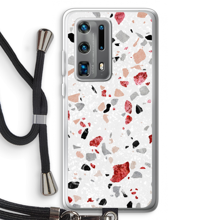 Terrazzo N°12: Huawei P40 Pro Plus Transparant Hoesje met koord