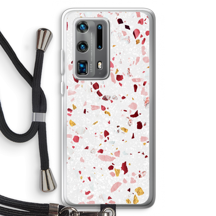 Terrazzo N°9: Huawei P40 Pro Plus Transparant Hoesje met koord