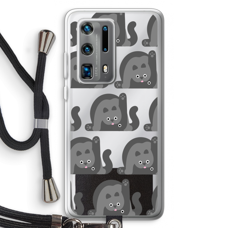 Cats: Huawei P40 Pro Plus Transparant Hoesje met koord