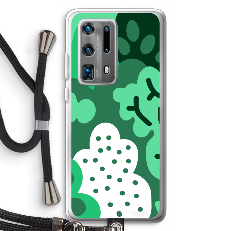 Bushes: Huawei P40 Pro Plus Transparant Hoesje met koord