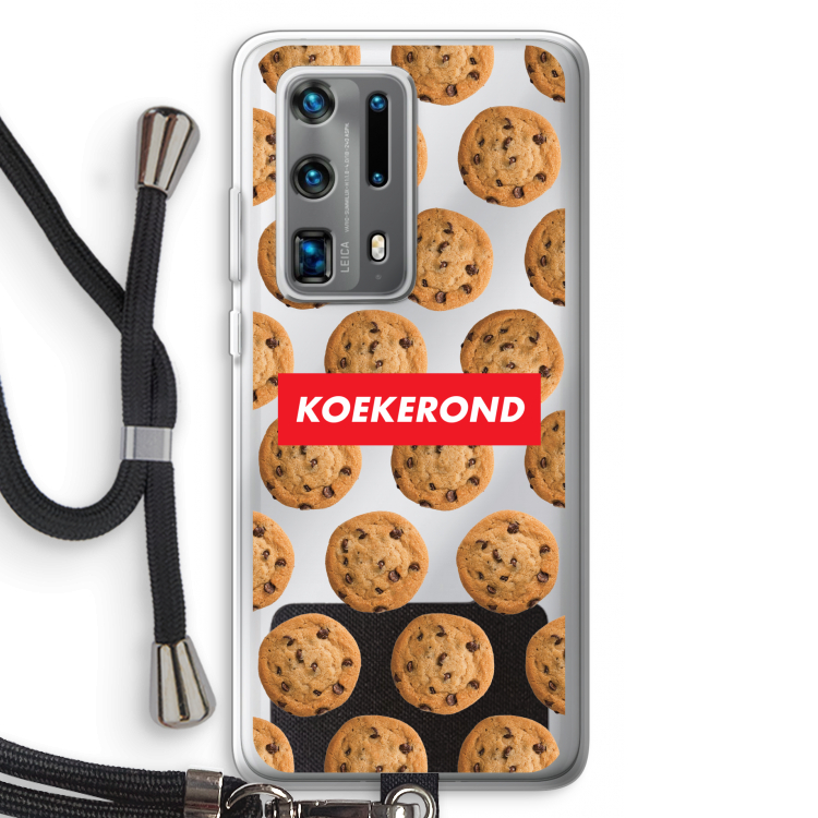 Koekerond: Huawei P40 Pro Plus Transparant Hoesje met koord