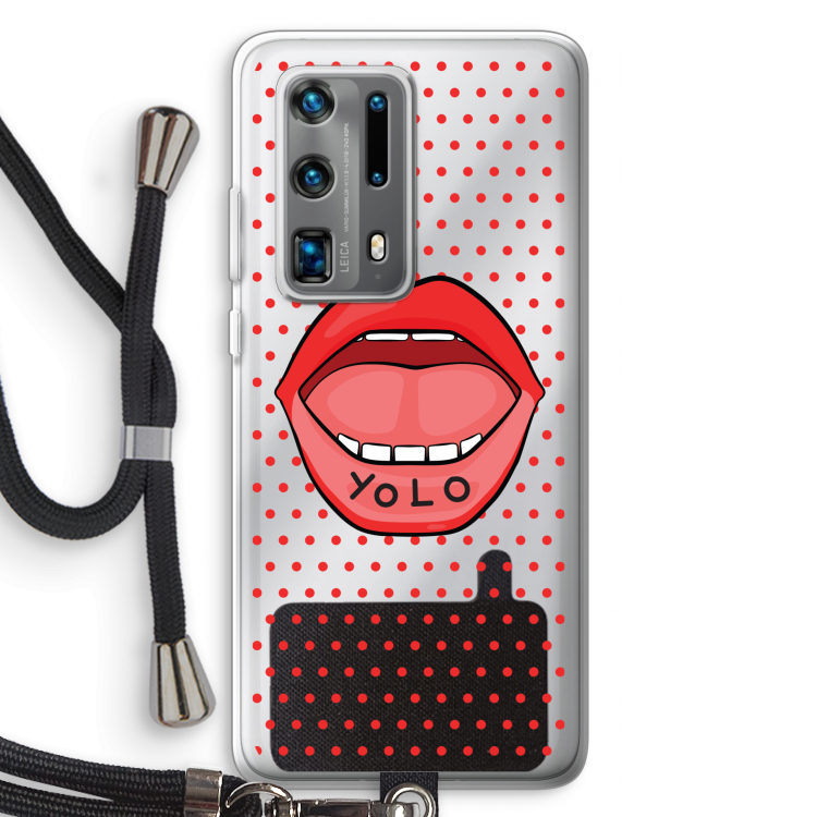 Yolo Denise: Huawei P40 Pro Plus Transparant Hoesje met koord