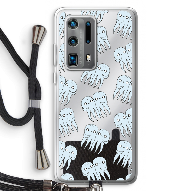 Octopussen: Huawei P40 Pro Plus Transparant Hoesje met koord