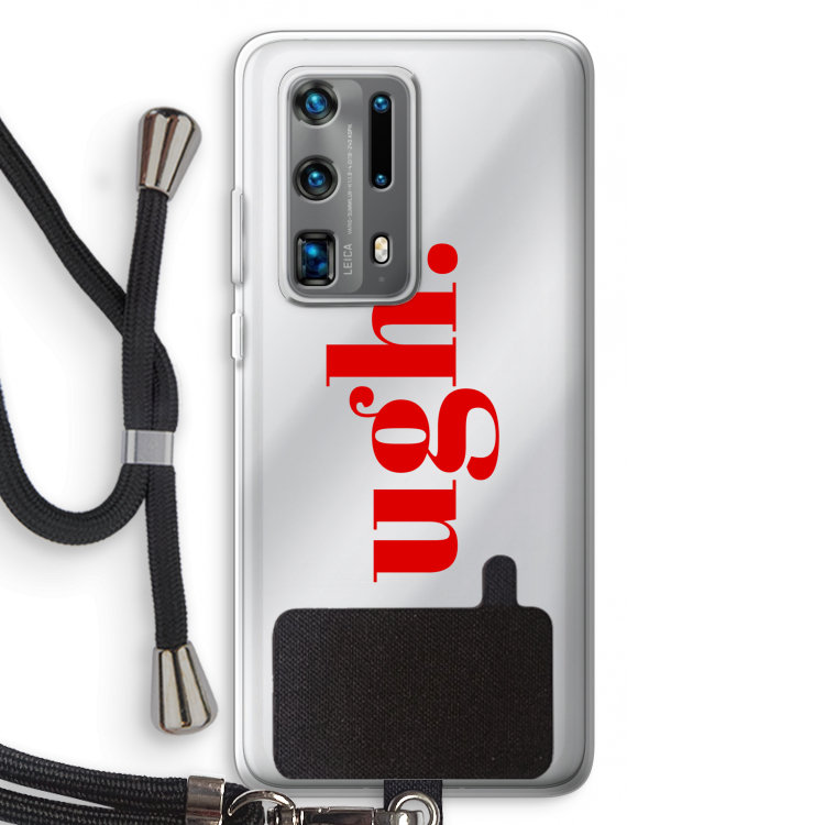 Ugh: Huawei P40 Pro Plus Transparant Hoesje met koord