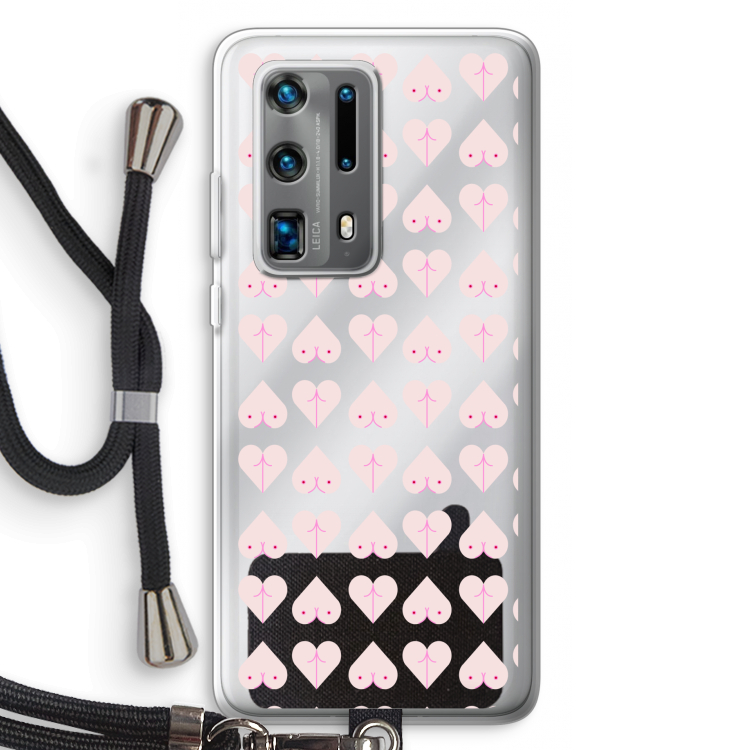 Ass 'n Titties: Huawei P40 Pro Plus Transparant Hoesje met koord