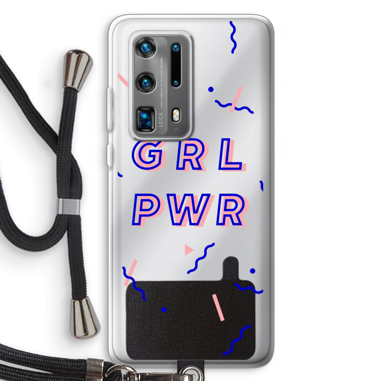 GRL PWR: Huawei P40 Pro Plus Transparant Hoesje met koord