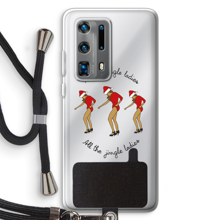 Jingle Ladies: Huawei P40 Pro Plus Transparant Hoesje met koord