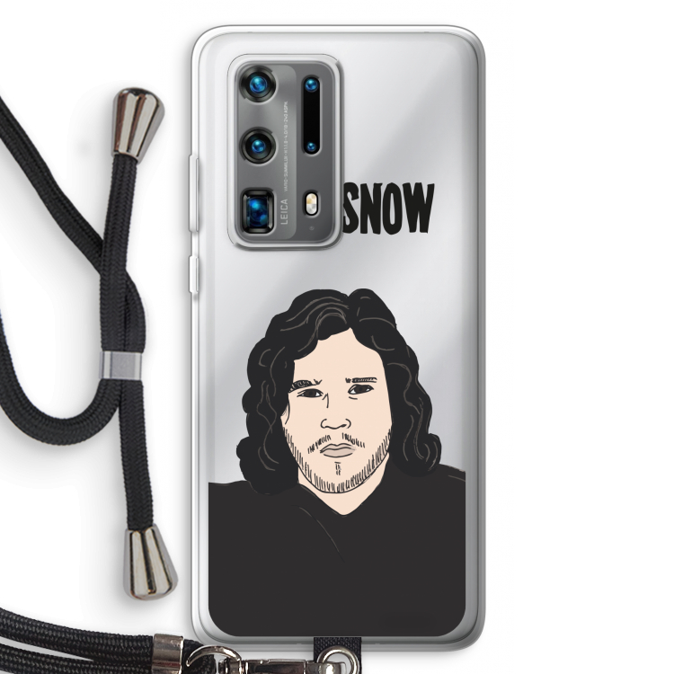 Let It Snow: Huawei P40 Pro Plus Transparant Hoesje met koord