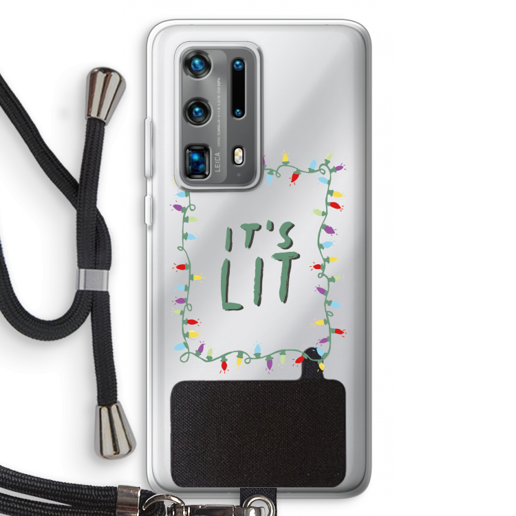 It's Lit: Huawei P40 Pro Plus Transparant Hoesje met koord