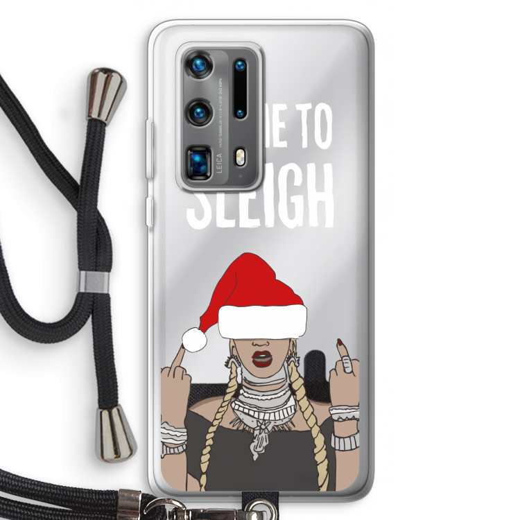 Came To Sleigh: Huawei P40 Pro Plus Transparant Hoesje met koord