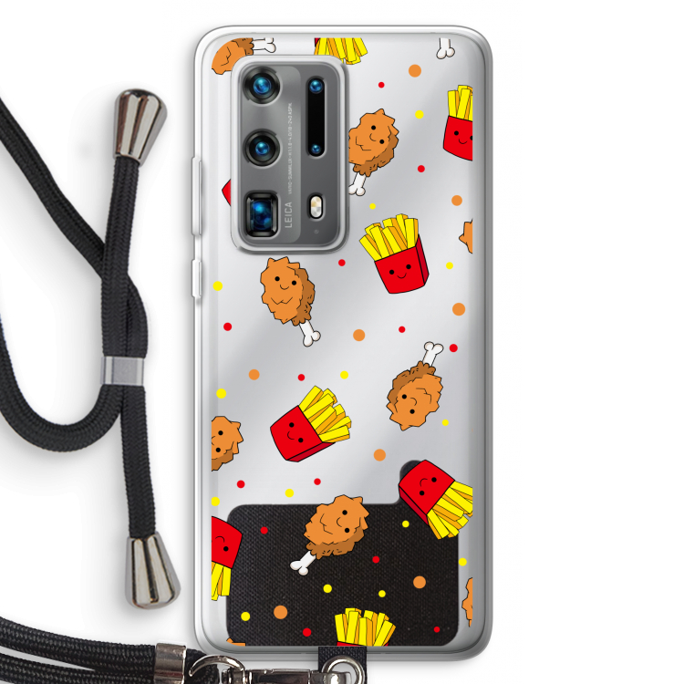 Chicken 'n Fries: Huawei P40 Pro Plus Transparant Hoesje met koord