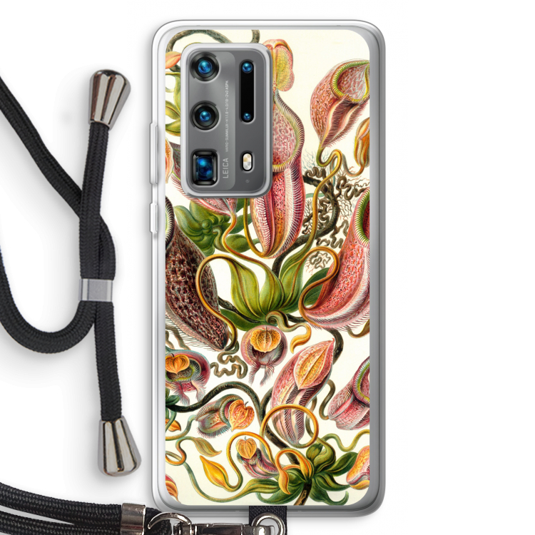 Haeckel Nepenthaceae: Huawei P40 Pro Plus Transparant Hoesje met koord