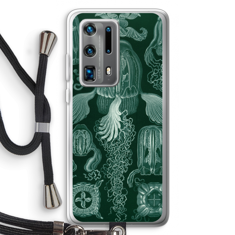 Haeckel Cubomedusae: Huawei P40 Pro Plus Transparant Hoesje met koord