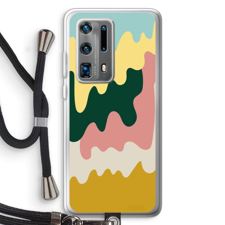 Baar B: Huawei P40 Pro Plus Transparant Hoesje met koord