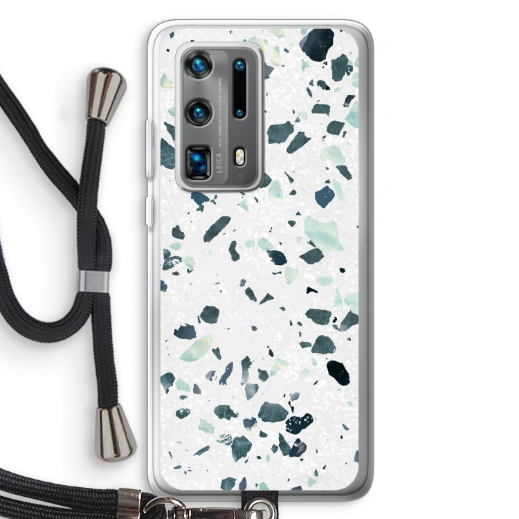 Terrazzo N°2: Huawei P40 Pro Plus Transparant Hoesje met koord
