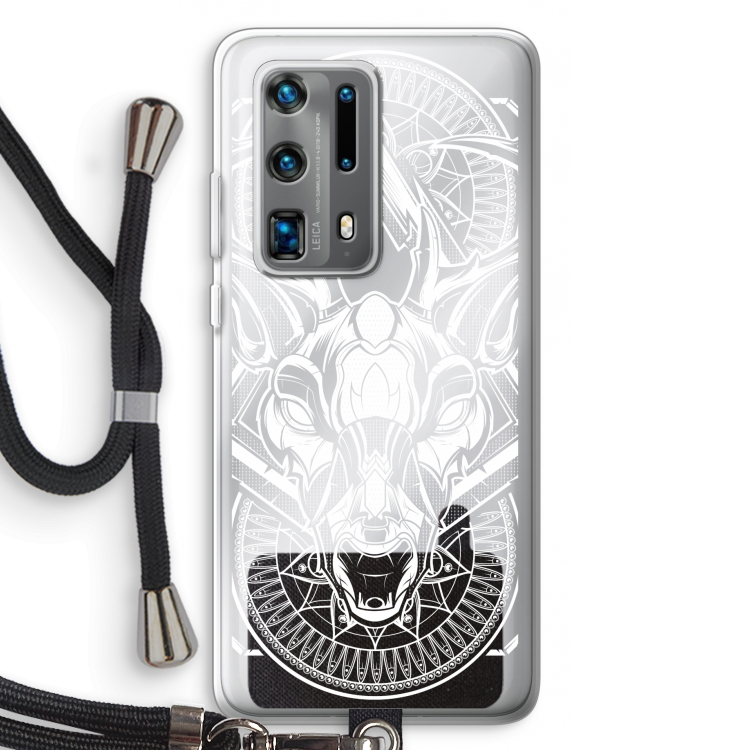 Oh Deer: Huawei P40 Pro Plus Transparant Hoesje met koord