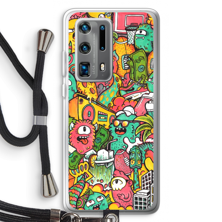 Vexx City: Huawei P40 Pro Plus Transparant Hoesje met koord