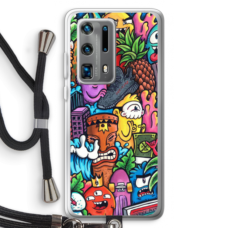 Vexx Mixtape: Huawei P40 Pro Plus Transparant Hoesje met koord