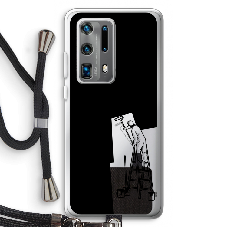 Musketon Painter: Huawei P40 Pro Plus Transparant Hoesje met koord