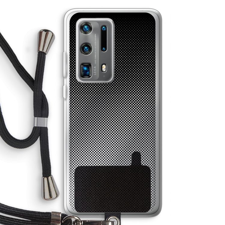 Musketon Halftone: Huawei P40 Pro Plus Transparant Hoesje met koord