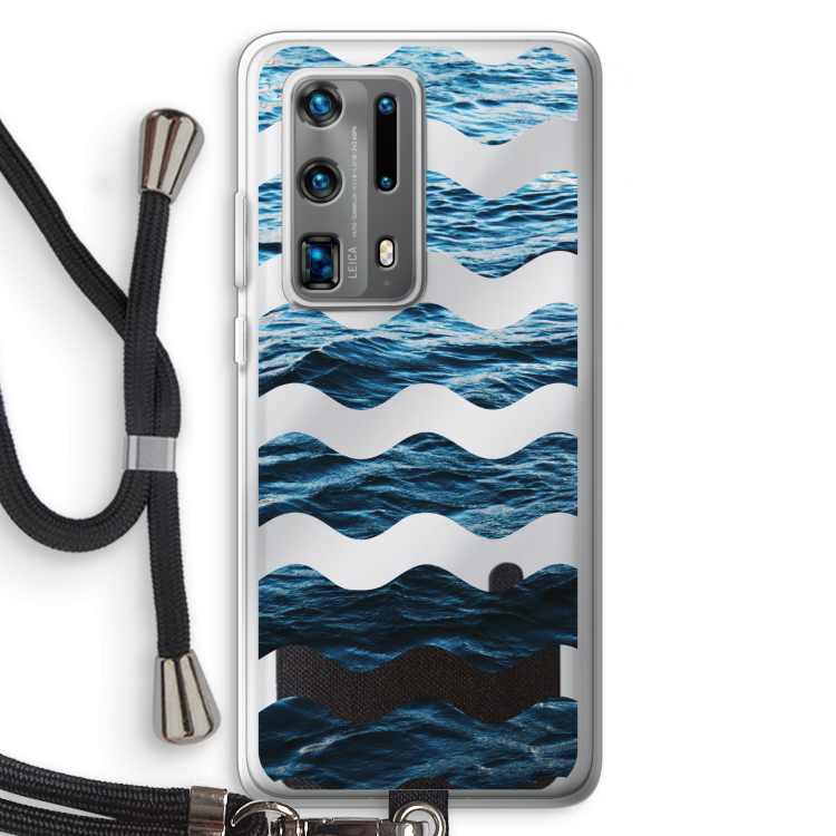 Oceaan: Huawei P40 Pro Plus Transparant Hoesje met koord