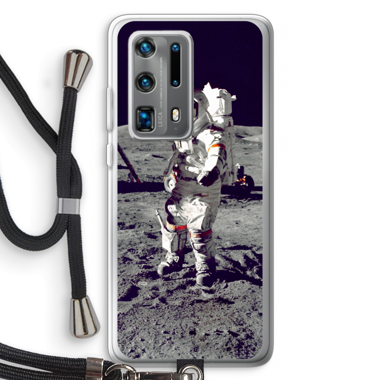 Spaceman: Huawei P40 Pro Plus Transparant Hoesje met koord