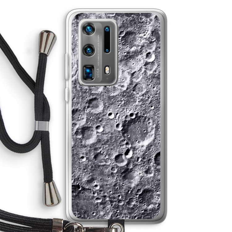 Maanlandschap: Huawei P40 Pro Plus Transparant Hoesje met koord