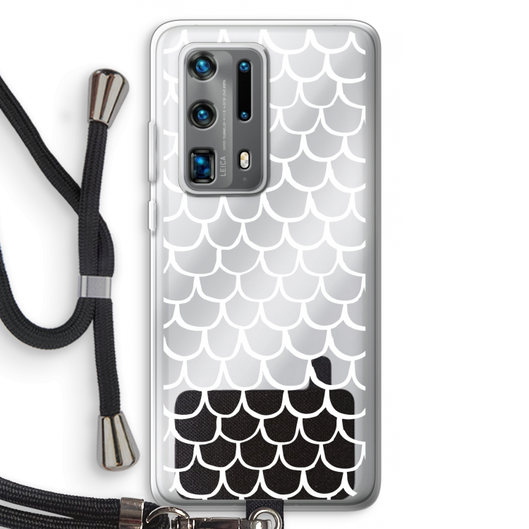 Dakpannetjes: Huawei P40 Pro Plus Transparant Hoesje met koord