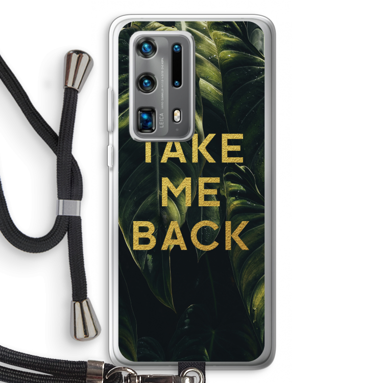 Take me back: Huawei P40 Pro Plus Transparant Hoesje met koord