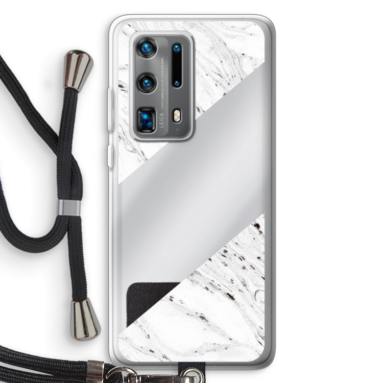 Biggest stripe: Huawei P40 Pro Plus Transparant Hoesje met koord