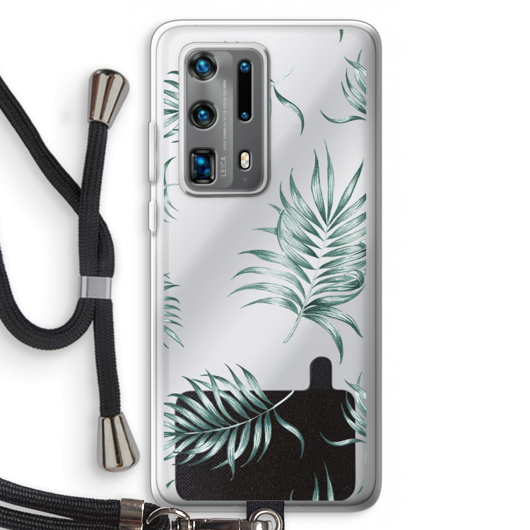 Simple leaves: Huawei P40 Pro Plus Transparant Hoesje met koord