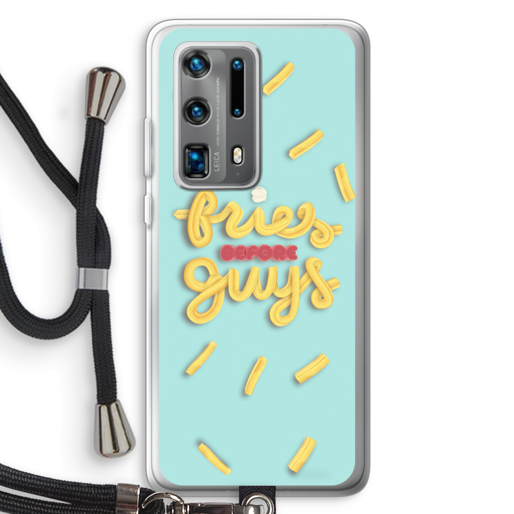 Always fries: Huawei P40 Pro Plus Transparant Hoesje met koord