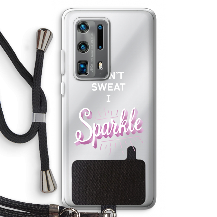 Sparkle quote: Huawei P40 Pro Plus Transparant Hoesje met koord
