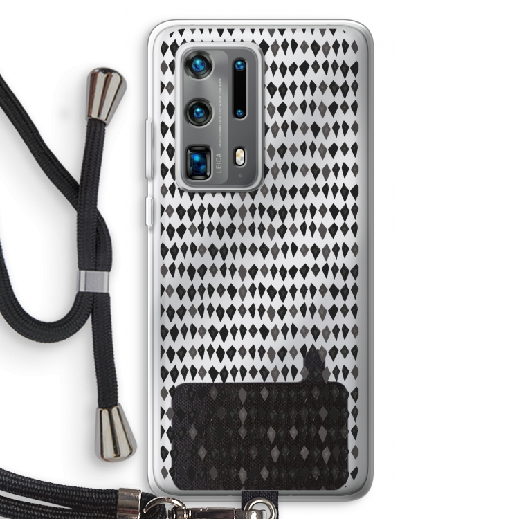 Crazy shapes: Huawei P40 Pro Plus Transparant Hoesje met koord