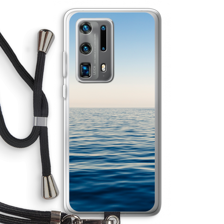 Water horizon: Huawei P40 Pro Plus Transparant Hoesje met koord