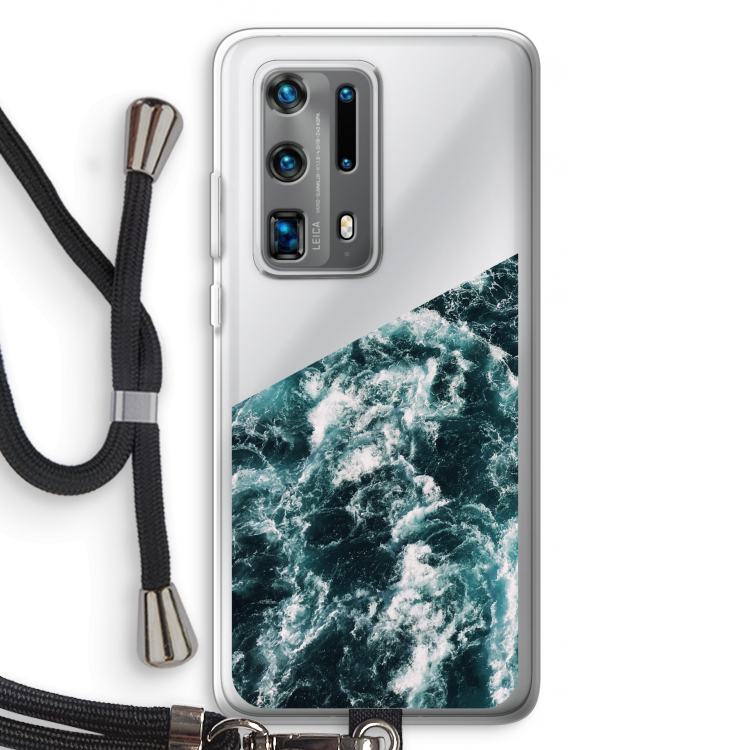 Zee golf: Huawei P40 Pro Plus Transparant Hoesje met koord