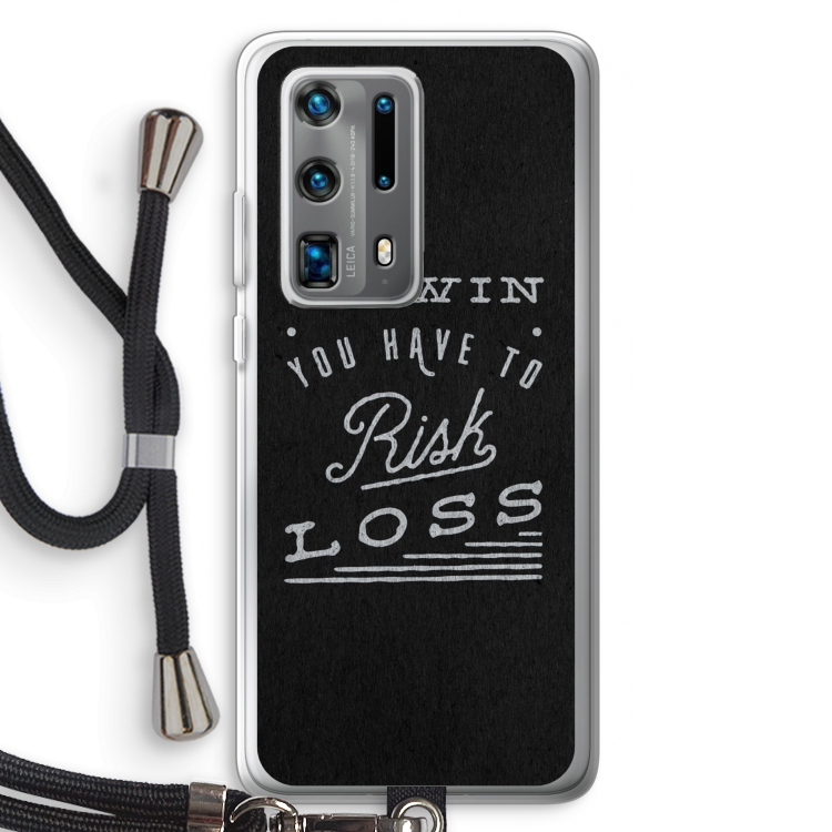 Risk loss: Huawei P40 Pro Plus Transparant Hoesje met koord