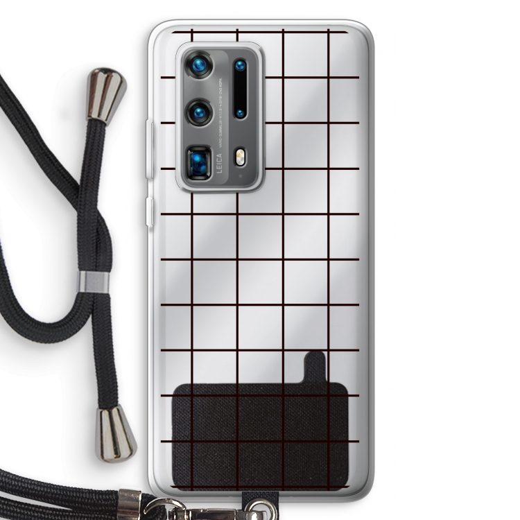Rooster: Huawei P40 Pro Plus Transparant Hoesje met koord