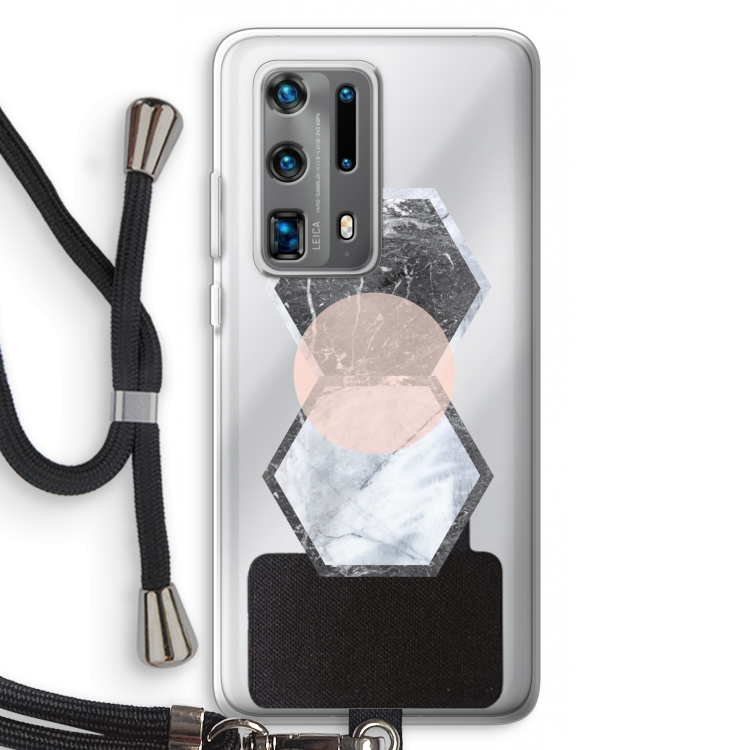 Creatieve toets: Huawei P40 Pro Plus Transparant Hoesje met koord