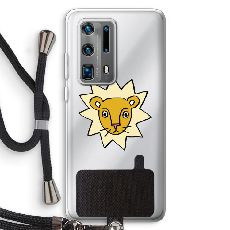 Kleine leeuw: Huawei P40 Pro Plus Transparant Hoesje met koord