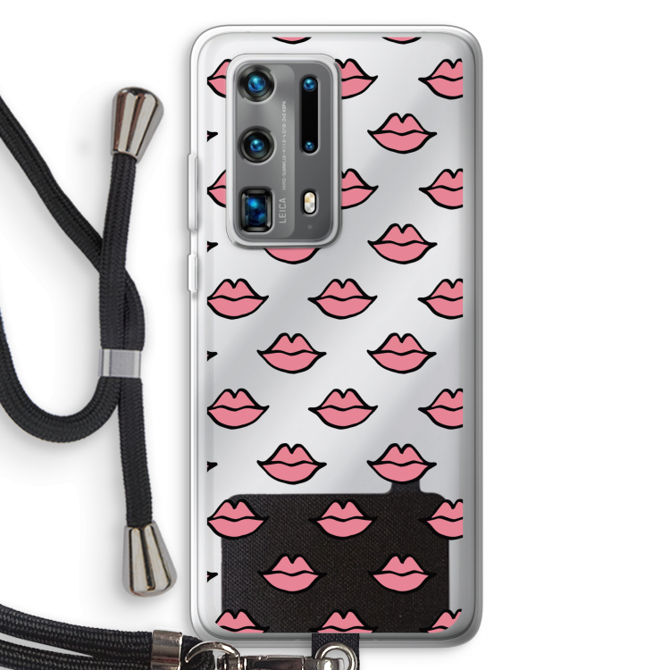 Lipjes: Huawei P40 Pro Plus Transparant Hoesje met koord