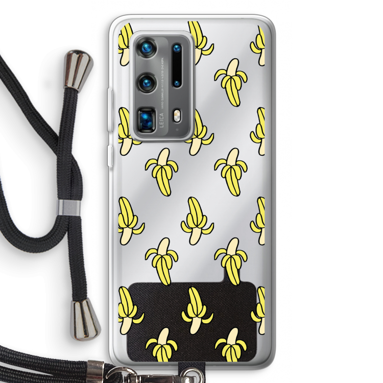 Bananas: Huawei P40 Pro Plus Transparant Hoesje met koord