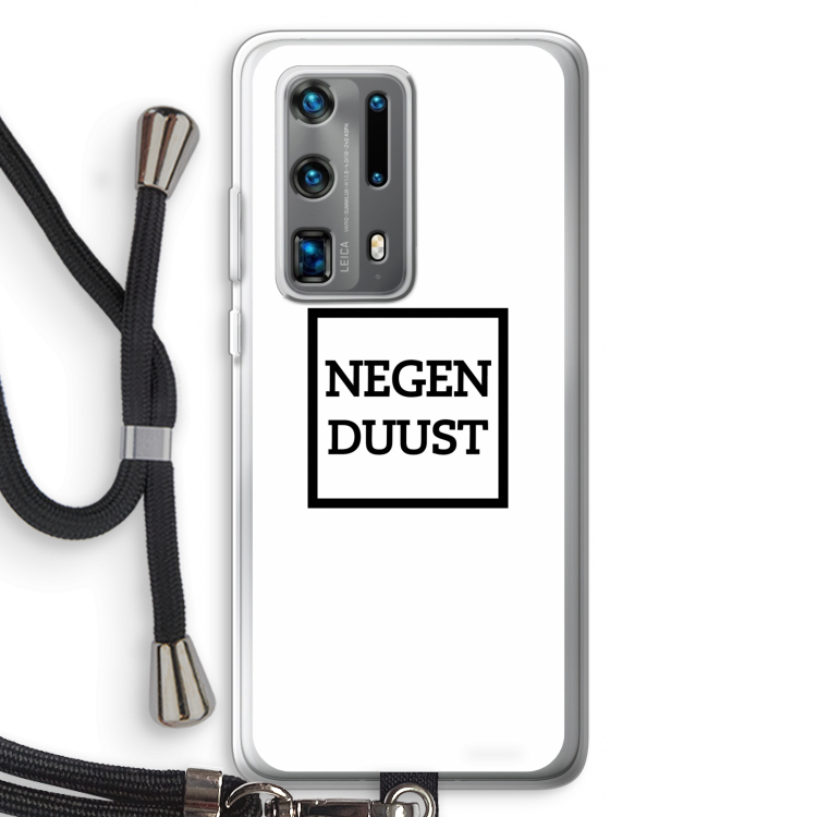 Negenduust vierkant: Huawei P40 Pro Plus Transparant Hoesje met koord
