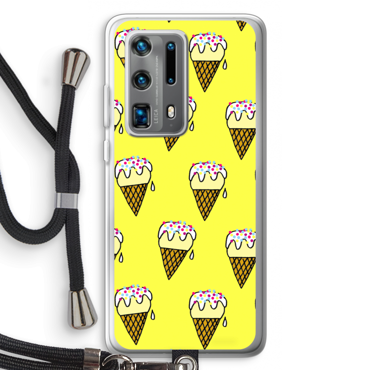 Isjes: Huawei P40 Pro Plus Transparant Hoesje met koord