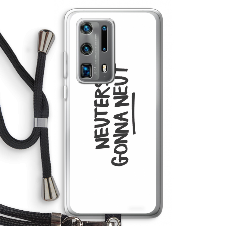 Neuters: Huawei P40 Pro Plus Transparant Hoesje met koord